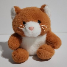 Ganz Tiny Paws Kitten Orange Kitty Cat Stuffed Plush 4