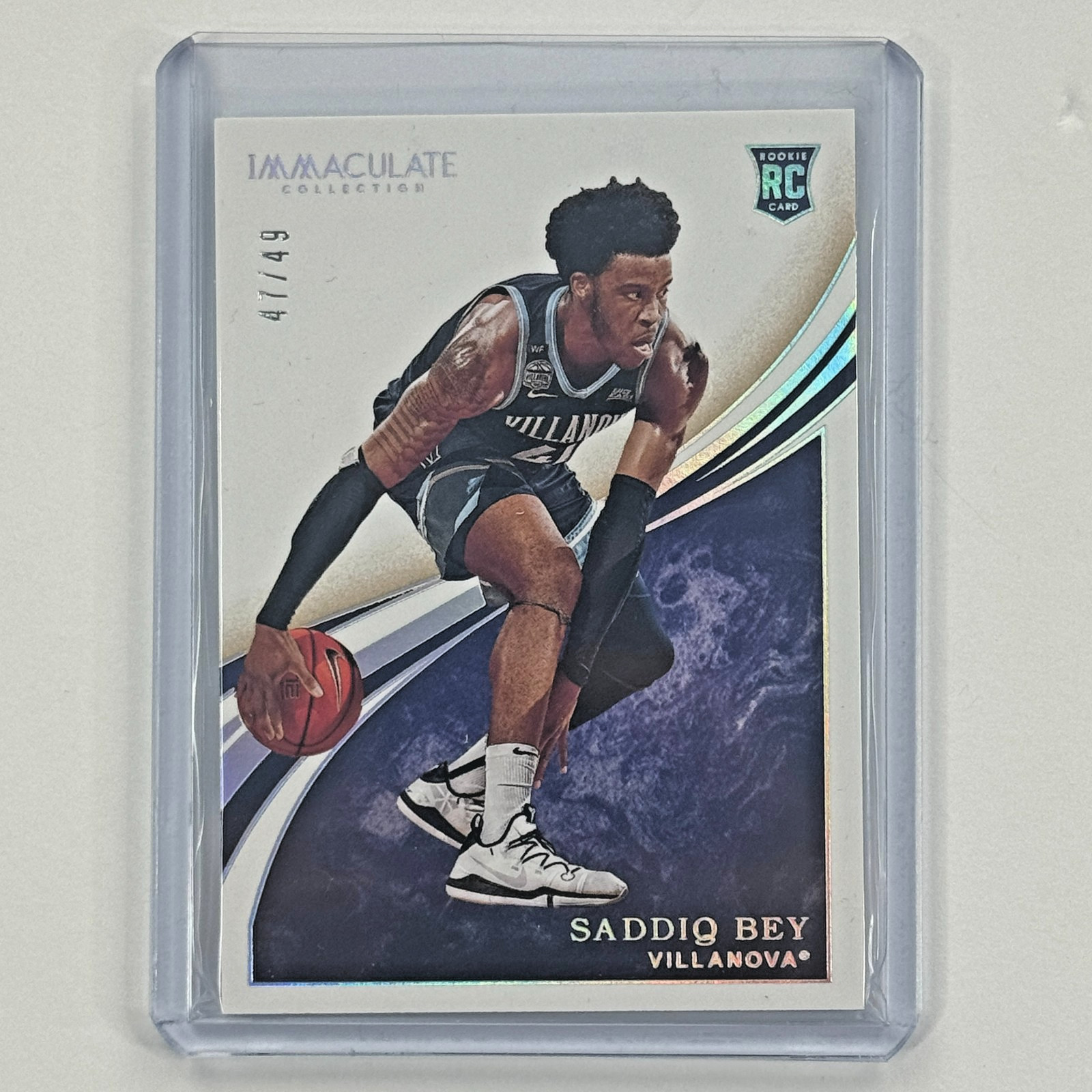 2020-21 Panini Immaculate Saddiq Bey Villanova Rookie RC #47/49 Pelicans