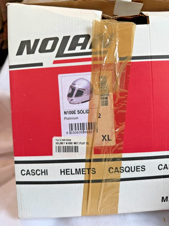 Шлем мотоциклетный Nolan N100E однотонный платиновый размер XL со съемной обивкой - Изображение 2 из 4