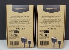 2 Pack Amazon Basics HDMI to DVI Adapter Cabl...