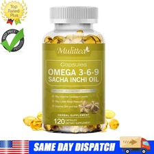 Sacha Inchi Oil Capsules With Omega 3-6-9,Support Gut,Skin,Blood Pressure Health