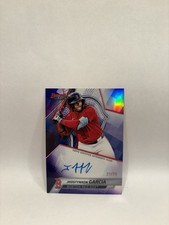 2025 Bowman’s Best Jhostynxon Garcia Purple Refractor Auto /75 Baseball Card