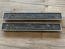 Vintage 1964 - 1966 Plymouth Barracuda Door Script Emblem Badge Set 1739-9