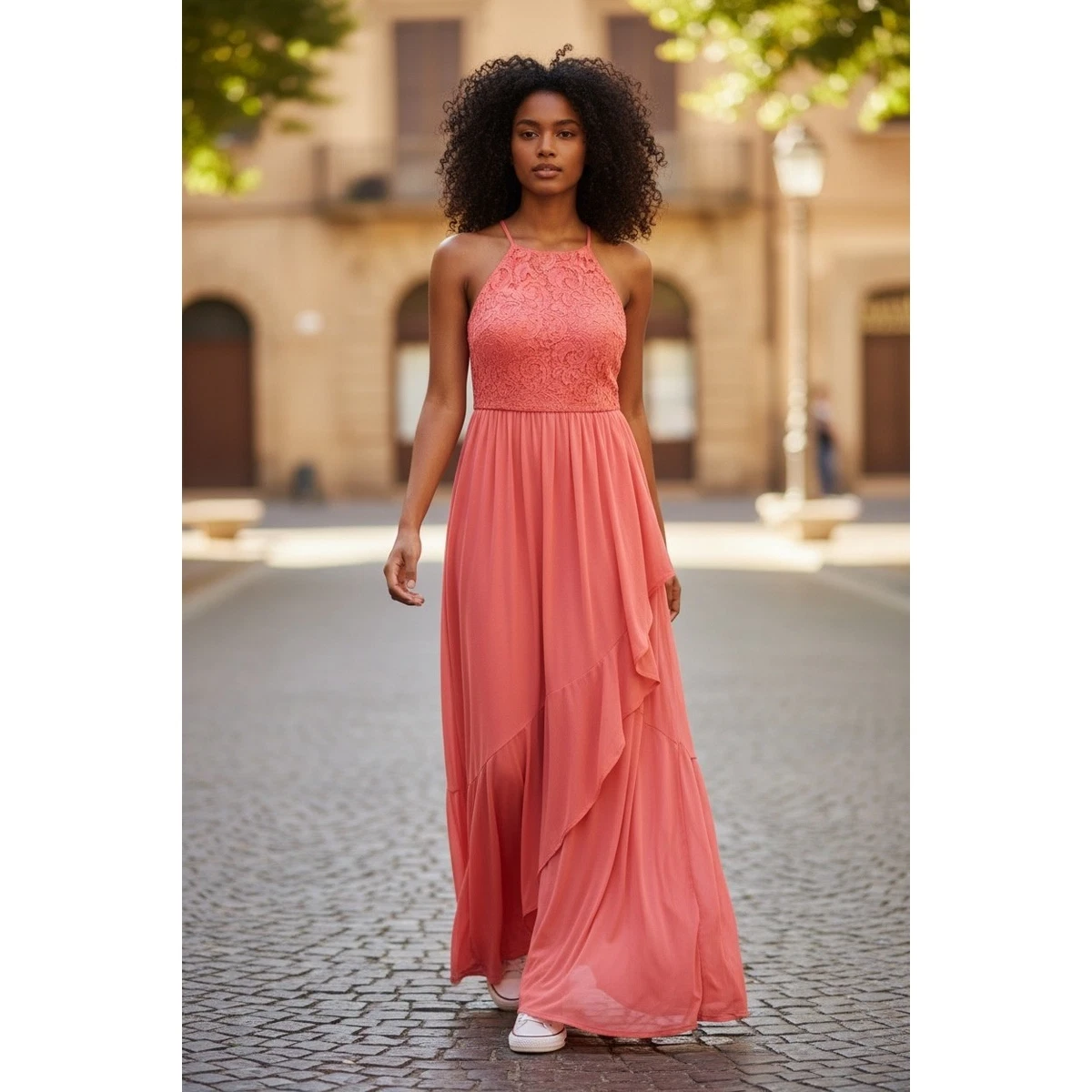 formal yellow short dress Adrianna Papell AP1E209714 - Long Chiffon A-Line Dress