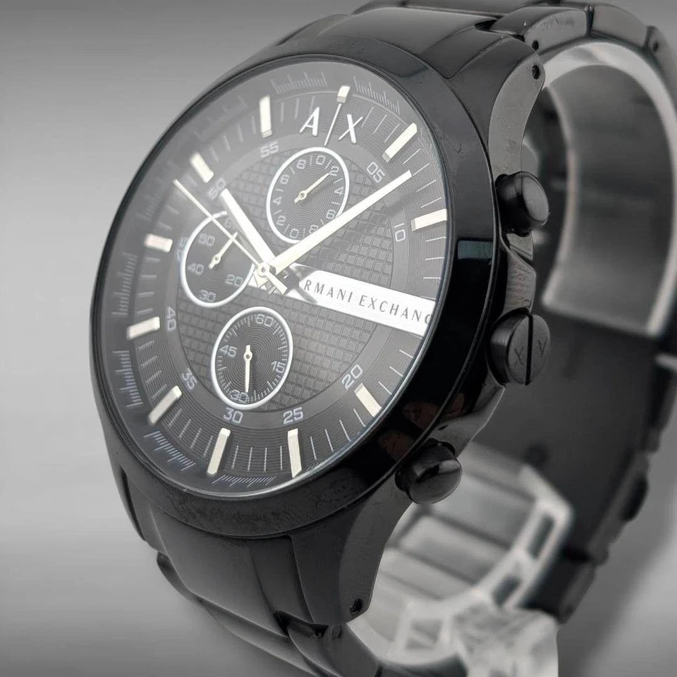 Reloj de cuarzo Armani Exchange cerámica cronógrafo AX2138 esfera negra para hombre Foto 3 de 4