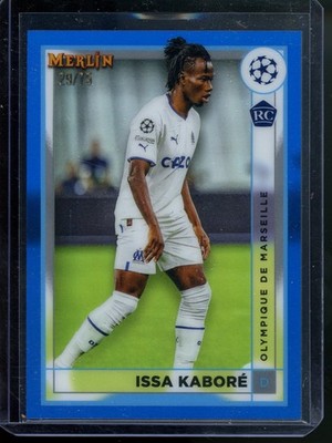 2022-23 Topps Merlin UEFA Club Competitions - Issa Kabore #75 Blue Refractor /75