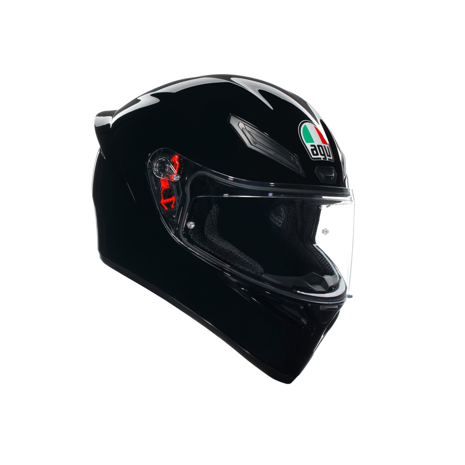 Casco Moto Integrale AGV K1 S AGV E2206 BLACK Nero Lucido Mono