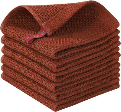 100% Cotton Waffle Weave Kitchen Dish Cloths, Ultra Soft Absorbent Quick Drying