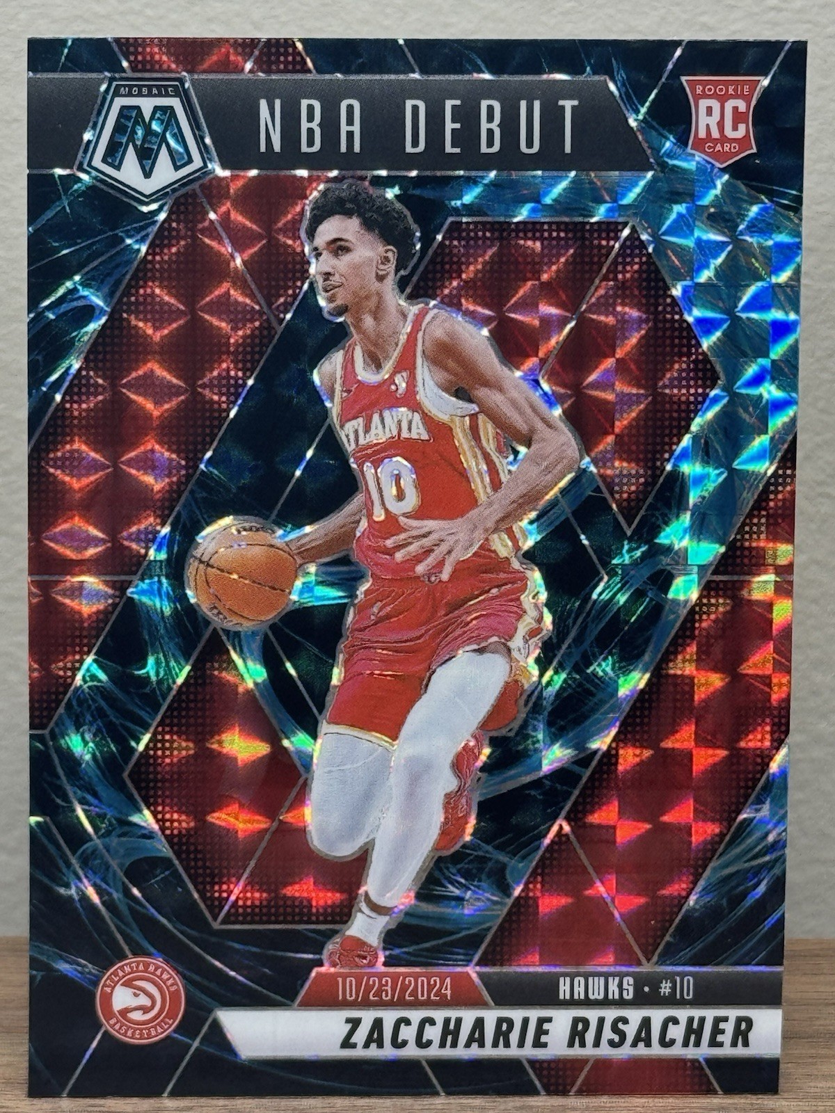 2024-25 Panini Mosaic NBA Debut Genesis Mosaic Prizm Zaccharie Risacher (RC) SP