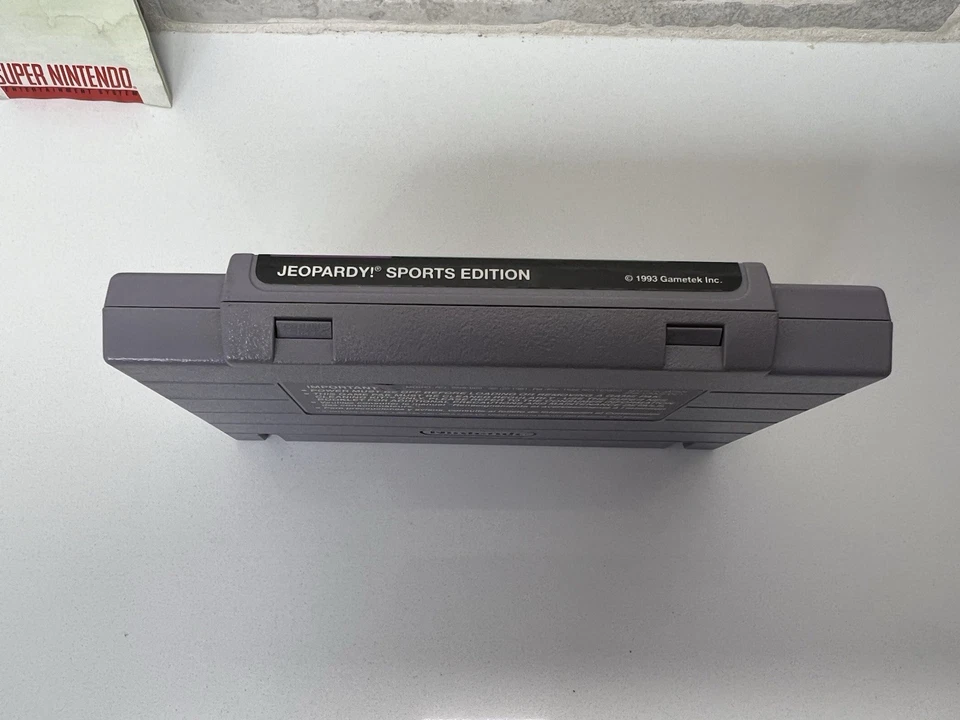 Jeopardy -- Sports Edition Super Nintendo Entertainment System, SNES w/ Manual - Image 4 of 4