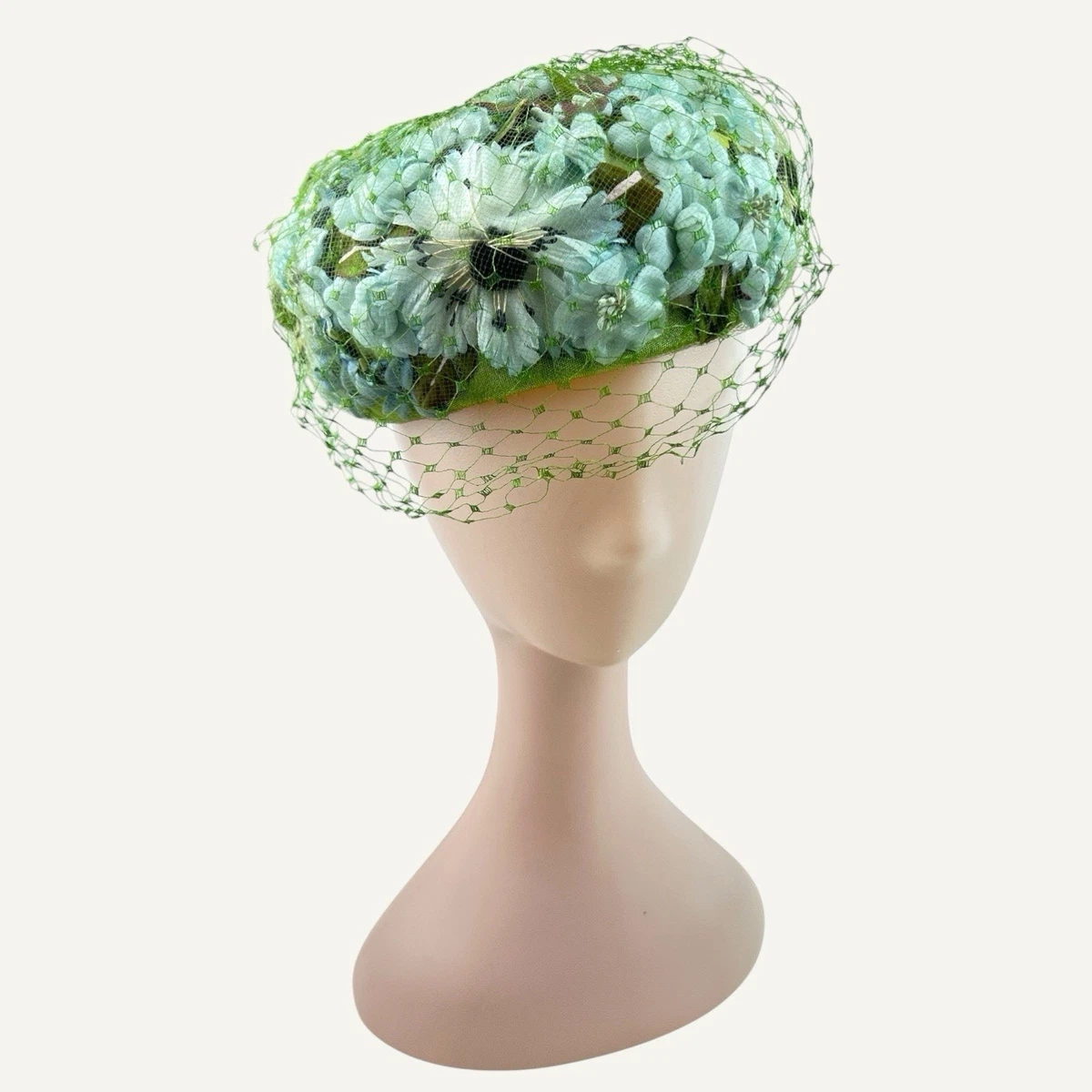 Pillbox Green 1950s Vintage Hats for Women for sale | eBay display picture 1