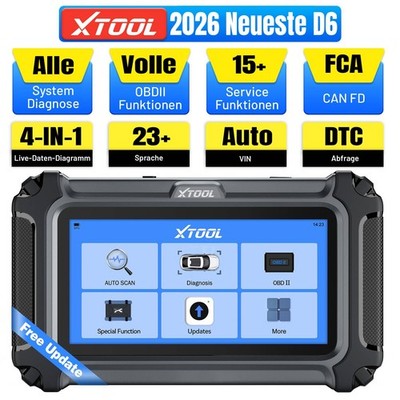 2026 XTOOL D6 KFZ OBD2 Scanner ALLE System Code-Leser Diagnosegerät FCA AutoAuth