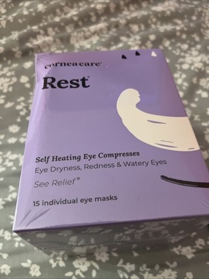 Cornea Care Rest Self Heating Eye Compress Masks (15 Count) 