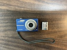 Olympus FE-370 Digital Camera Blue W/ Battery, No Charger Works 68