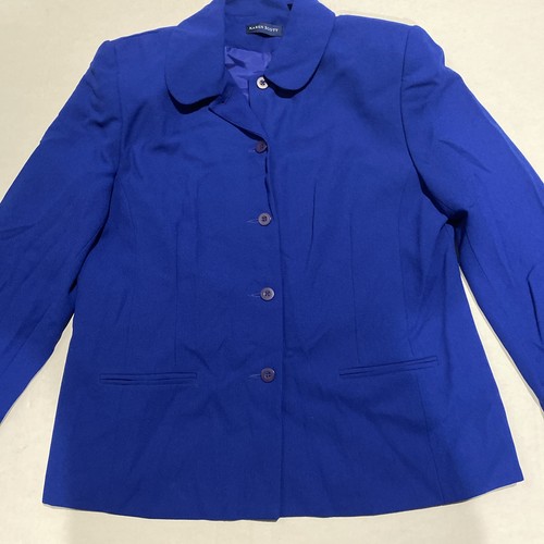 Karen Scott Blue Blazer Womens Sz 16 Vintage - Picture 1 of 15