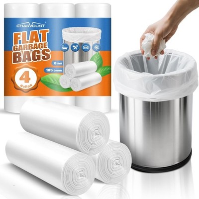 Small Trash Bags 4 Gallon 105 Count Small Garbage Bags Bedroom Office Kitchen