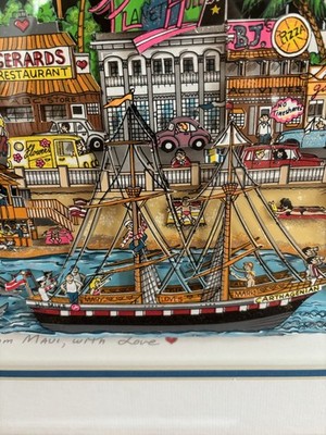 Charles Fazzino FROM MAUI WITH LOVE, 3D Mixed Media Art Limited ed