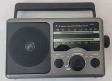T16 AM/FM 2 Band Receiver Portable Radio Digital Tuning