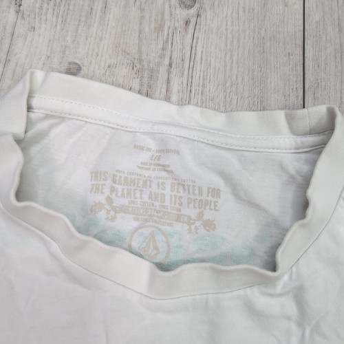 Volcom Stone Surf Graphic T-Shirt Size L Gold Coast AUS Y2K Style Cotton White - Picture 3 of 9