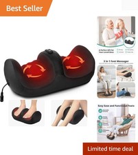 Foot Massager with Heat - Foot and Calf Massager with Massage Roller, Deep Ma...