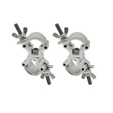2 PCS 1 Inch Swivel Lighting Truss Clamp Coupler for OD 25-30mm Pipe Silver