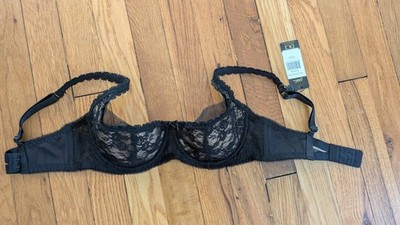 Dita Von Teese Sheer Witchery Black/Nude Balconette Bra 32DD D56954 NWT