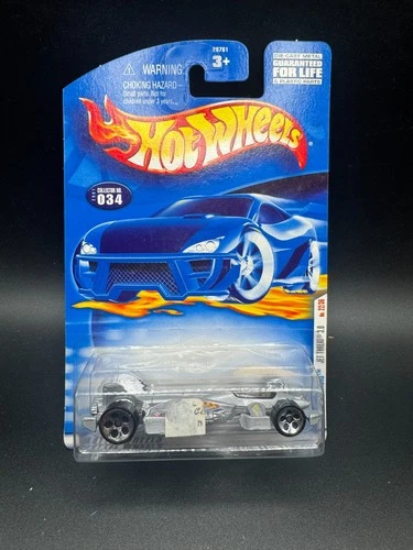 Hot Wheels Jet Threat 3.0 Gray #034 Jet Plane Car 2001 First Editions Vintage H1