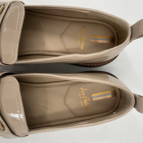 Sam Edelman Christy Faux Patent Leather Loafers Sz 9 Chai Preppy Academia Buckle - Picture 9 of 15