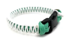 Paracord Bracelet 550 Mint/White Micro Cord U.S. Seller - Handmade 