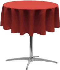 Round Polyester Poplin Table Overlay Wedding/Party Decoration - Small Tablecloth