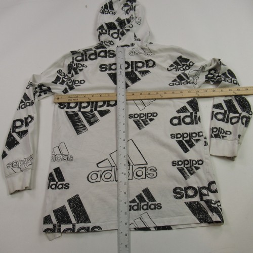 Adidas Hoodie Boys Large Long Sleeve Casual Hooded Lightweight Outdoors - Picture 5 of 10