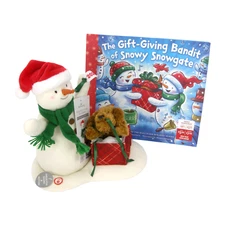 Hallmark Wrapped in Joy Singing Snowman Plush Sound Motion and Storybook Bundle