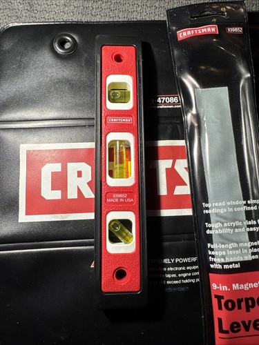 Sears Craftsman USA Nos 9 Inch Magnetic Level Rare Red Color 39852 - Picture 6 of 10