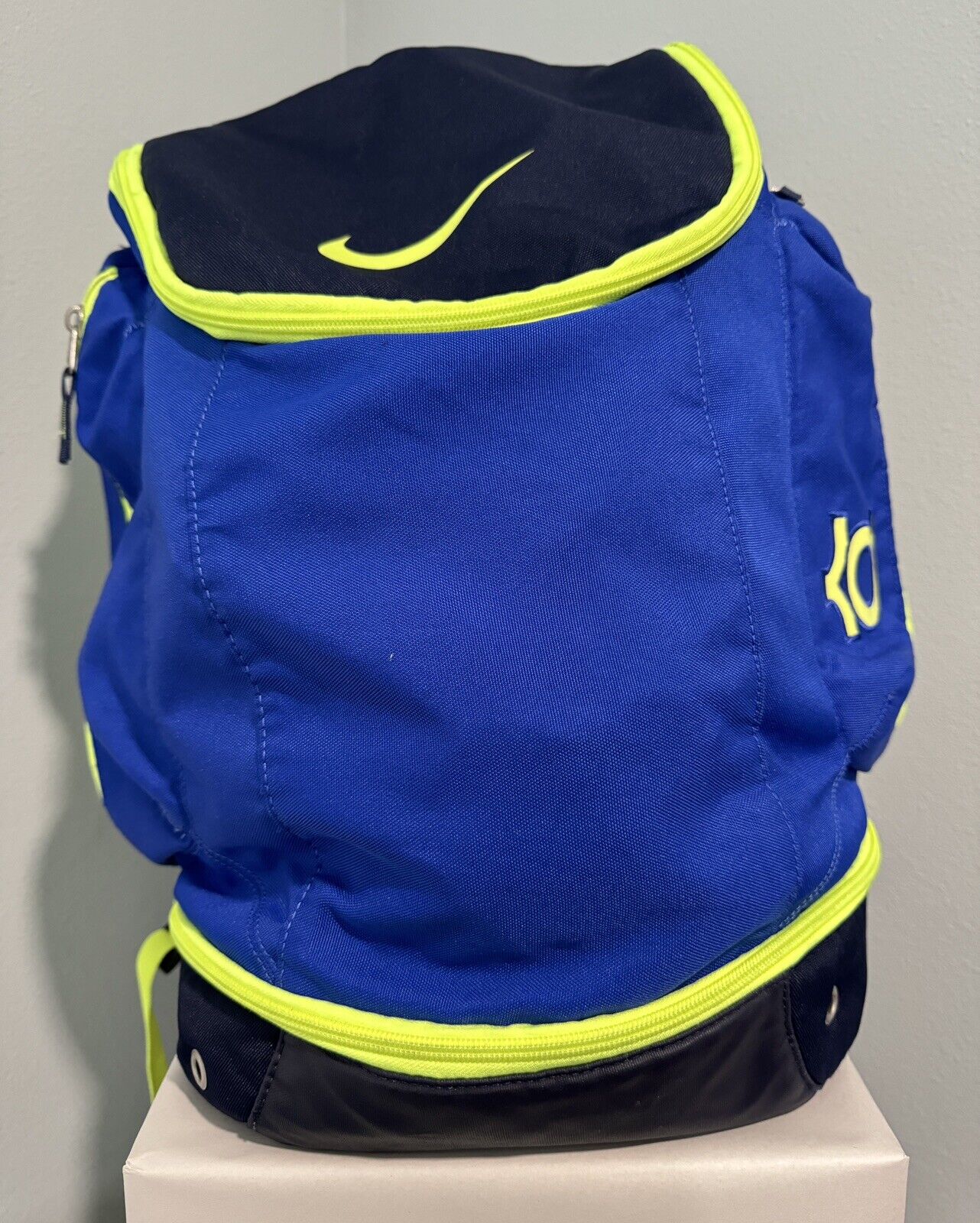 Nike Hoops Max Air KD Basketball Backpack Kevin Durant Blue Lime Green See Desc*