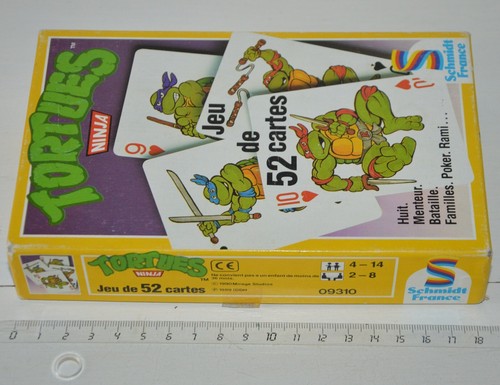 Ancien jeu de cartes TORTUES NINJA TMNT Vintage SCHMIDT France 1990 - Photo 2/10
