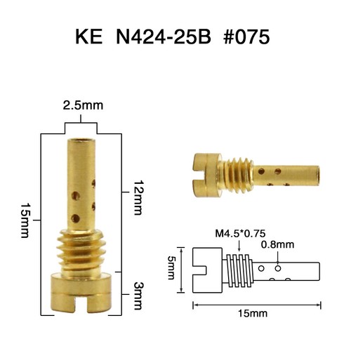 Carburetor Pilot Jets 10Pcs 52 75Slow Jet Injector N424-25 For CV CVK FCR Carb - Bild 15 von 16