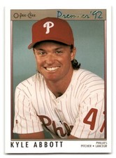 Kyle Abbott 1992 O-Pee-Chee Premier Baseball #185 Philadelphia Phillies