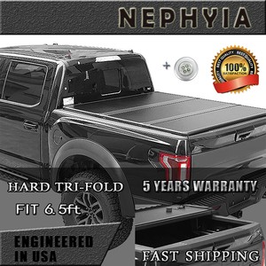 Fits 15 20 Ford F 150 Solid Hard Tri Fold Lock Tonneau Cover 6 5ft 78 Bed Frp Ebay
