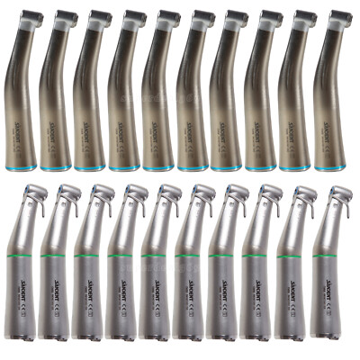 1-10 SANDENT Dental LED Fiber Optic Contra Angle 1:1/20:1 Low Speed Handpiece ns