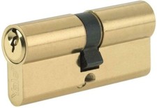 Yale Euro Double Cylinder Standard Security 45:10:45 100mm Brass P-ED4545-PB