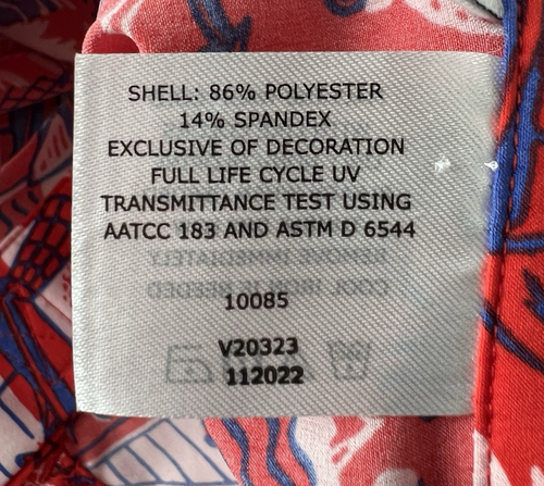 NWT Coolibar Boys L 10 12 Superbank Boardshorts Red Swim Trunks Swimsuit Shorts - Picture 9 of 13