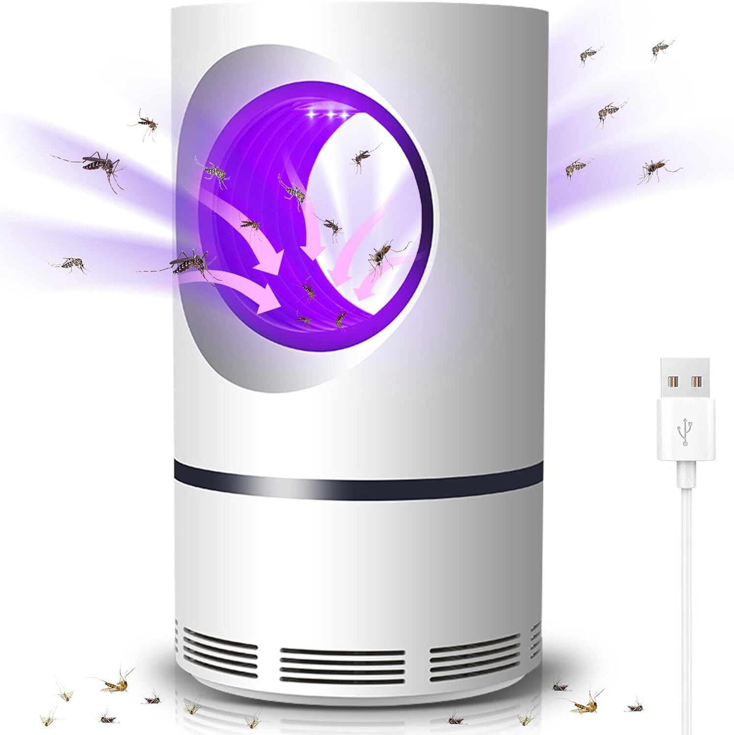 Lampe anti moustiques led usb efficace pour eliminer les insectes sans produit chimique en camping