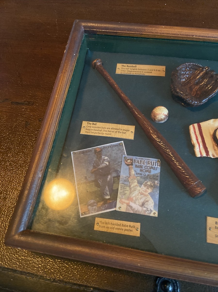 アンティーク　アメリカ　History of Baseball シャドーボックス Vintage the history of baseball large display case shadow