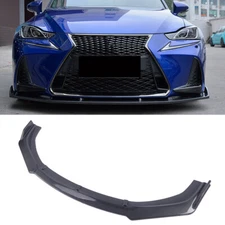 Carbon Fiber For Universal Car Front Bumper Lip Spoiler Splitter Body Kit 3PCS
