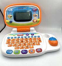 Vtech Tote and Go Laptop Preschool Learning System Orange White Tested  Works 