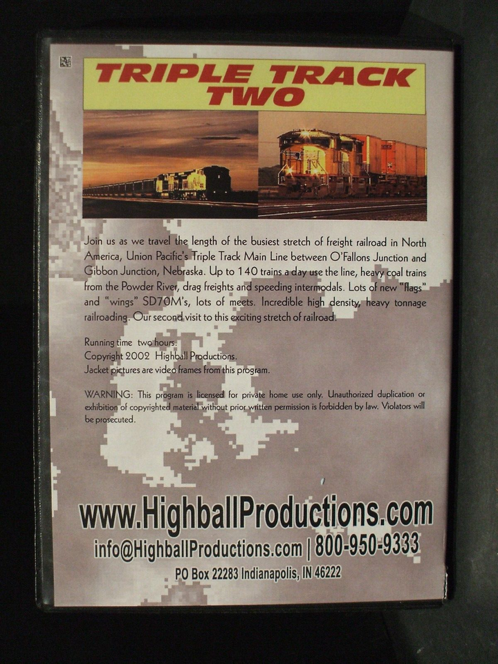 Triple Track Two Union Pacific UP in Nebraska Highball Productions DVD ...