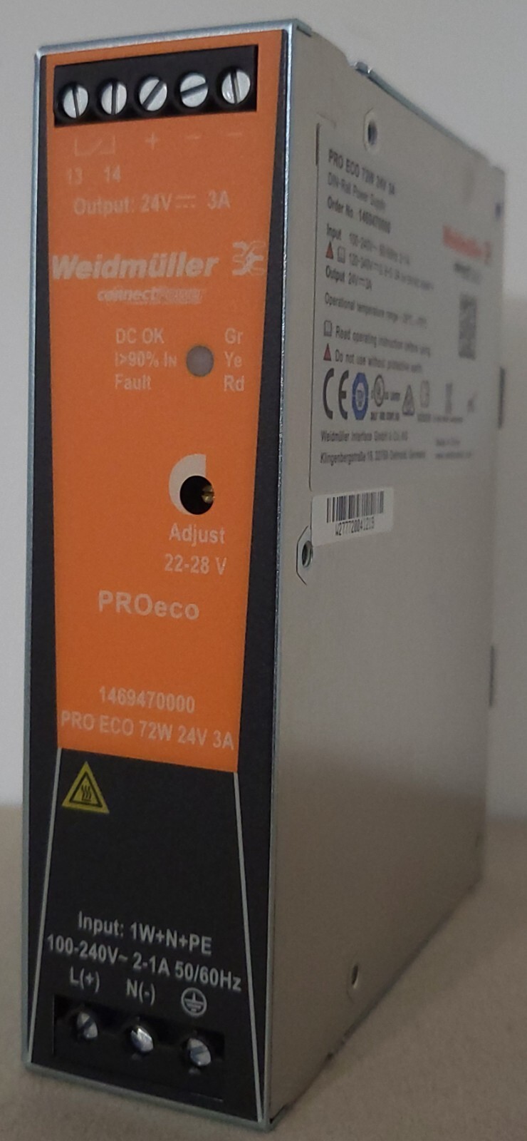 Alimentation Weidmuller PROeco 3A pour remplacer vos blocs électriques obsolètes