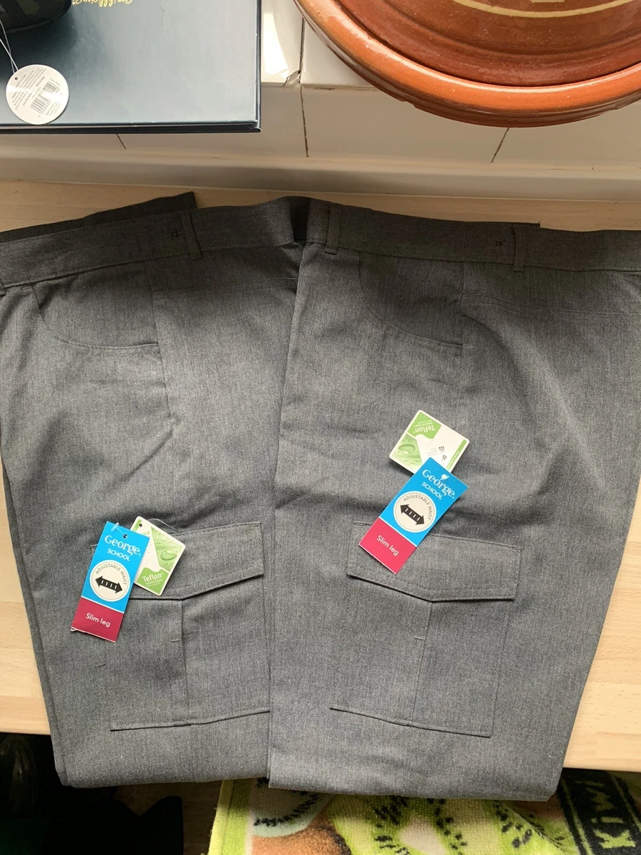 Asda george grey school trousers cheap