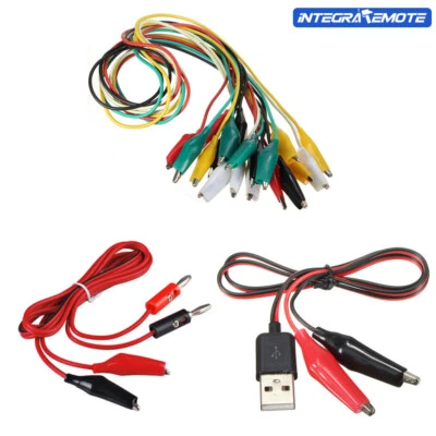 MARKENLOS 1Pcs Double Ended Crocodile Alligator Clip Test Leads Cavalier Câbles Coloré Set