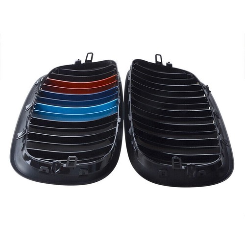 M~color Gloss Black Front Bumper Kidney Grill For BMW E70 X5 E71 X6 2007~2013 - Foto 4 di 7